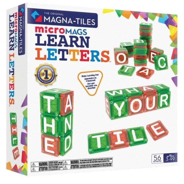 Magna-Tiles 磁力片積木玩具 學大寫字母 56件組
