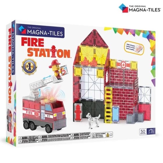 Magna-Tiles 磁力積木-消防局套裝 50片