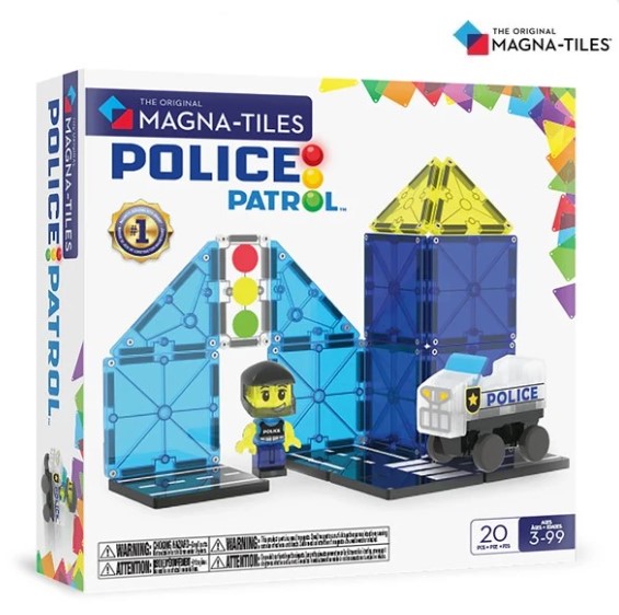 Magna-Tiles 磁力積木-巡邏警車套裝 20片