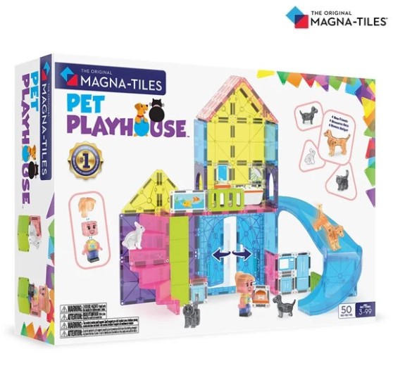 Magna-Tiles 磁力積木-寵物遊樂屋套裝 50片